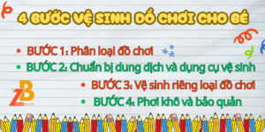 4 bước vệ sinh đồ chơi cho bé