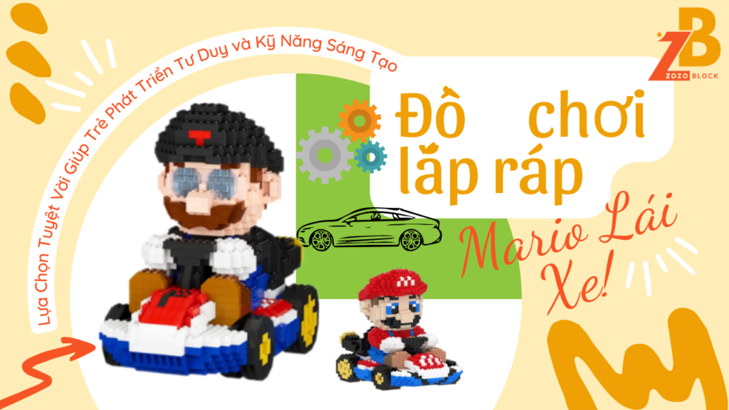 đồ chơi lắp ráp mario lái xe